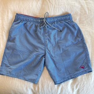 Ted Baker London Atlantic Geo Print Swim Trunks
